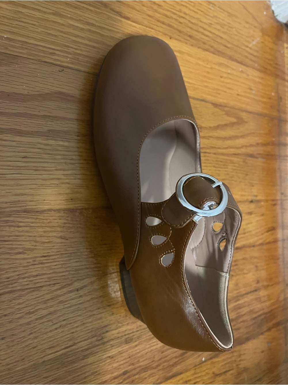 Brown Women's Buckle Mary Jane Shoe